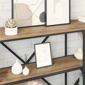 vidaXL Τραπέζι κονσόλας με ράφι Artisan Oak 160 x 30 x 75 εκ