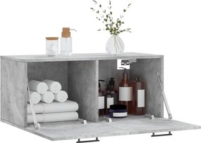 vidaXL Ντουλάπι Τοίχου Γκρι Σκυρ. 80x36,5x35 εκ. Επεξεργασμένο Ξύλο