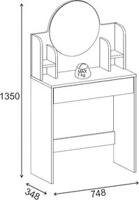 Make-Up Table Idis - White White