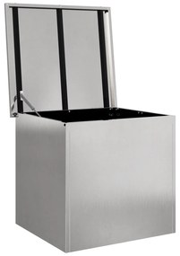 vidaXL Εξωτερικό Σεντούκι Αποθήκευσης - Ασημί - 55 x 50,5 x 50 εκ - Ανοξείδωτο Ατσάλι