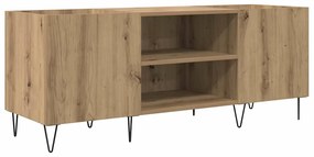 vidaXL Ντουλάπι δίσκων βινυλίου με ράφι Artisan Oak 121 x 38 x 48 cm