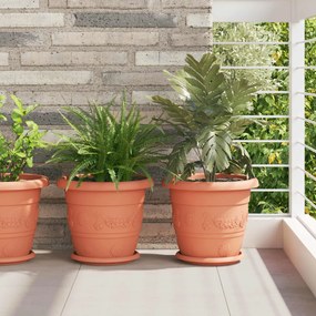 vidaXL Γλάστρες φυτών 24 pcs Κεραμιδί Ø 30 x 25 εκ Πλαστικό