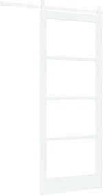 vidaXL Ολισθητή Πόρτα Λευκό 86 x 211 cm Ξύλο και μέταλλο