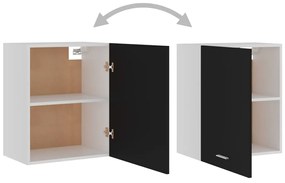 vidaXL Ντουλάπι Κρεμαστό Μαύρο 50x31x60 εκ. Μοριοσανίδα