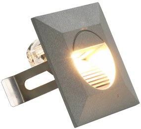vidaXL Φωτιστικά Τοίχου LED Εξωτερικού Χώρου Τετράγωνα 6 τεμ. Ασημί 5W
