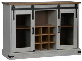 vidaXL Sideboard HALDEN 2 συρόμενες πόρτες Λευκό 112x40x80 cm