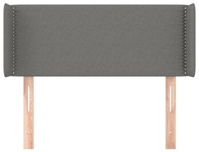 vidaXL Κεφαλάρι με Πτερύγια Σκούρο Γκρι 83x16x78/88 εκ. Υφασμάτινο