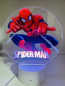 Φωτιστικό 3D Led Plexiglass Spiderman