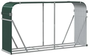 vidaXL Ξυλοθήκη Πράσινη 180 x 45 x 100 εκ. από Γαλβανισμένο Ατσάλι