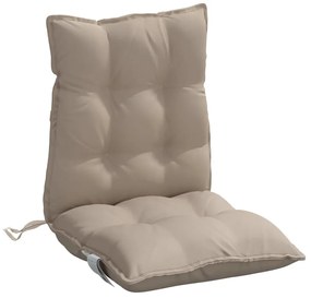 Μαξιλάρια Καρέκλας Χαμηλή Πλάτη 2 τεμ. Taupe Ύφασμα Oxford - Μπεζ-Γκρι