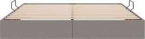 vidaXL Κρεβάτι Οθωμανικού Τύπου Taupe 160 x 200 cm ύφασμα