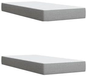 ΚΡΕΒΑΤΙ BOXSPRING ΜΕ ΣΤΡΩΜΑ ΑΝΟΙΧΤΟ ΓΚΡΙ 200X200 ΕΚ. ΥΦΑΣΜΑΤΙΝΟ 3293687