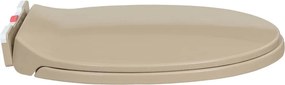 vidaXL Κάλυμμα Λεκάνης με Soft Close &amp;amp; Quick Release Οβάλ Μπεζ