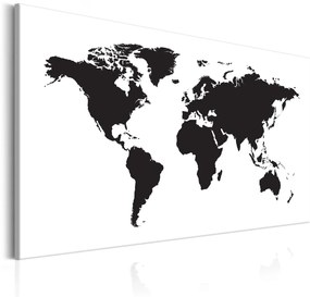 Πίνακας - World Map: Black &amp; White Elegance 120x80