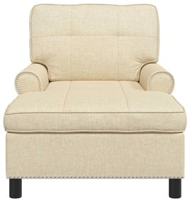 vidaXL Χαλάρωση με μαξιλάρι Κρεμ 91 x 157 x 91 εκ. ύφασμα