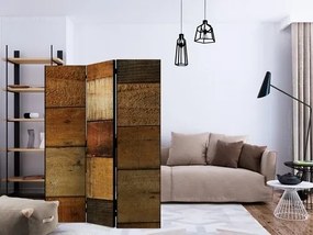 Διαχωριστικό με 3 τμήματα - Wooden Textures [Room Dividers]