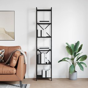 vidaXL Βιβλιοθήκη Μαύρη δρυς 40 x 30 x 188 εκ Επεξεργασμένο ξύλο
