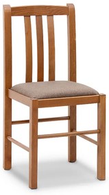 Καρέκλα τραπεζαρίας Derry Megapap από μασίφ ξύλο οξιάς χρώμα καρυδί 42x42x90εκ. - 0228344