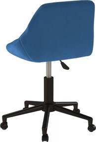 vidaXL Καρέκλα Γραφείου Περιστρεφόμενη Μπλε Βελούδινη