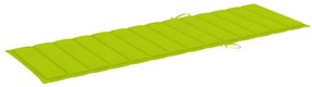vidaXL Ξαπλώστρα Διπλή από Εμποτ. Ξύλο Πεύκου & Φωτ. Πράσινα Μαξιλάρια