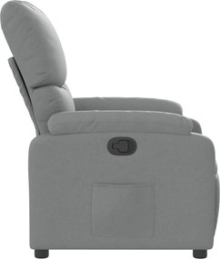 vidaXL Πολυθρόνα Ανακλινόμενη Ανοιχτό Γκρι Υφασμάτινη
