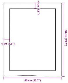 ΡΑΦΙ ΤΟΙΧΟΥ ΣΚΟΥΡΟ ΚΑΦΕ 40X50X(2-6) ΕΚ. ΕΠΕΞ. ΜΑΣΙΦ ΞΥΛΟ ΔΡΥΟΣ 363754