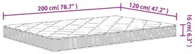 Στρώμα Αφρού Medium Soft 120x200 εκ. - Λευκό