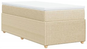 ΚΡΕΒΑΤΙ BOXSPRING ΜΕ ΣΤΡΩΜΑ ΚΡΕΜ 100 X 200 ΕΚ. ΥΦΑΣΜΑΤΙΝΟ 3285551