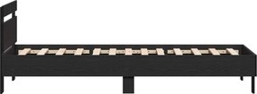vidaXL Σκελετός Κρεβατιού Μαύρη Δρυς 80 x 200 cm Επεξεργασμένο Ξύλο