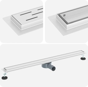 vidaXL Σιφόνι ντους 2-σε-1 με 360° σιφόνι Ασημί 100 cm