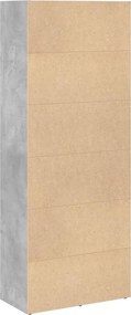 vidaXL Βιβλιοθήκη Γκρι Σκυροδέματος 60x30x152 εκ. Επεξεργ. Ξύλο