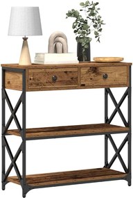 vidaXL Κονσόλα Τραπέζι Παλαιό ξύλο 75 x 28 x 75 εκ