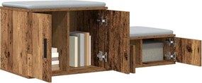 vidaXL Ντουλάπι αποθήκευσης 2 pcs Παλιό ξύλο 127 x 41 x 40 εκ