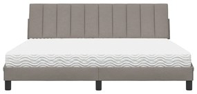 vidaXL Κρεβάτι Taupe 180x200 εκ. Υφασμάτινο
