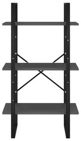 vidaXL Ράφι Αποθήκευσης Γκρι 60 x 30 x 105 εκ. από Επεξ. Ξύλο