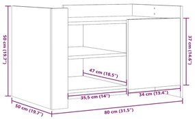 ΤΡΑΠΕΖΑΚΙ ΣΑΛΟΝΙΟΥ ΛΕΥΚΟ 80X50X50 ΕΚ. ΑΠΟ ΕΠΕΞΕΡΓΑΣΜΕΝΟ ΞΥΛΟ 848353