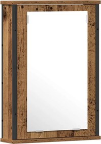 vidaXL Σετ Επίπλων Μπάνιου με ράφι 2 pcs Καφέ Επεξεργασμένο ξύλο