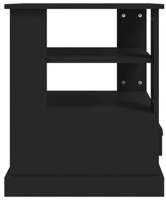 Βοηθητικό Τραπέζι Μαύρο 50x50x60 εκ. από Επεξεργασμένο Ξύλο - Μαύρο