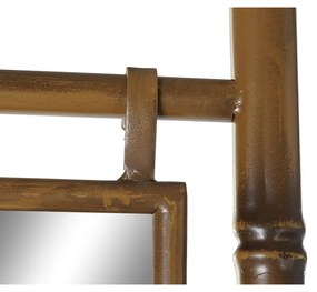 Πετσετοθήκη Δαπέδου DKD Home Decor Καθρέφτης Μέταλλο Μουστάρδα (55 x 3 x 190 cm)