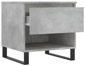vidaXL Τραπεζάκια Σαλονιού 2 τεμ Γκρι Σκυροδ. 50x46x50 εκ. Επεξ. Ξύλο