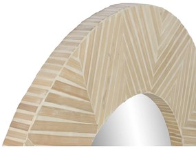 Τοίχο καθρέφτη Home ESPRIT Λευκό Καφέ Μωσαϊκό Τροπικό 100 x 4 x 100 cm