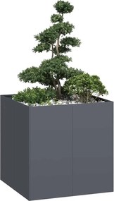 vidaXL Ζαρντινιέρα Ανθρακί 80x80x80 εκ. από Χάλυβα