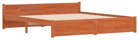 vidaXL Σκελετός Κρεβατιού Καφέ κεριού 180 x 200 cm Μασίφ ξύλο πεύκου