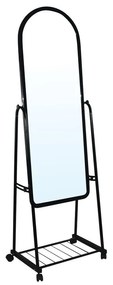 ROLLAND Big Καθρέπτης Δαπέδου Μέταλλο Βαφή Μαύρο 50x40x160cm Ε7188,1