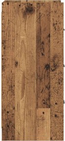 vidaXL Πλαϊνό γραφείο Παλαιωμένο ξύλο 40 x 36 x 80 εκ