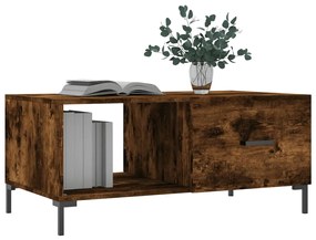 vidaXL Τραπεζάκι Σαλονιού Καπνιστή Δρυς 90x50x40 εκ. Επεξεργασμ. Ξύλο
