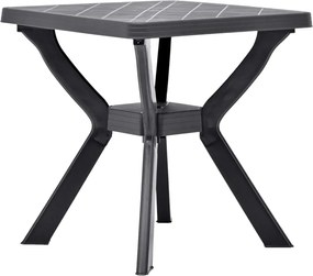 vidaXL Τραπέζι Bistro Ανθρακί 70 x 70 x 72 εκ. Πλαστικό