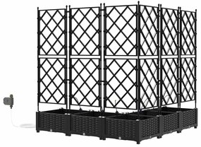 vidaXL Ζαρντινιέρες κήπου Μαύρο 120 x 120 x 126 cm Ατσάλι