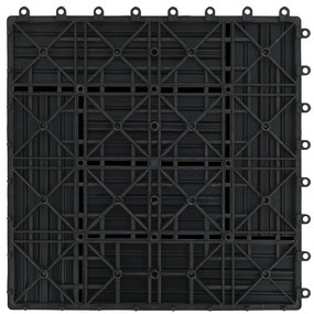 vidaXL Πλακάκια Deck 22 τεμ. Μαύρα 30 x 30 εκ. 2 μ² από WPC