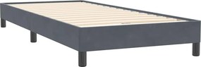 vidaXL Κρεβάτι Boxspring χωρίς Στρώμα Σκούρο Γκρι 80x220 εκ. Βελούδινο